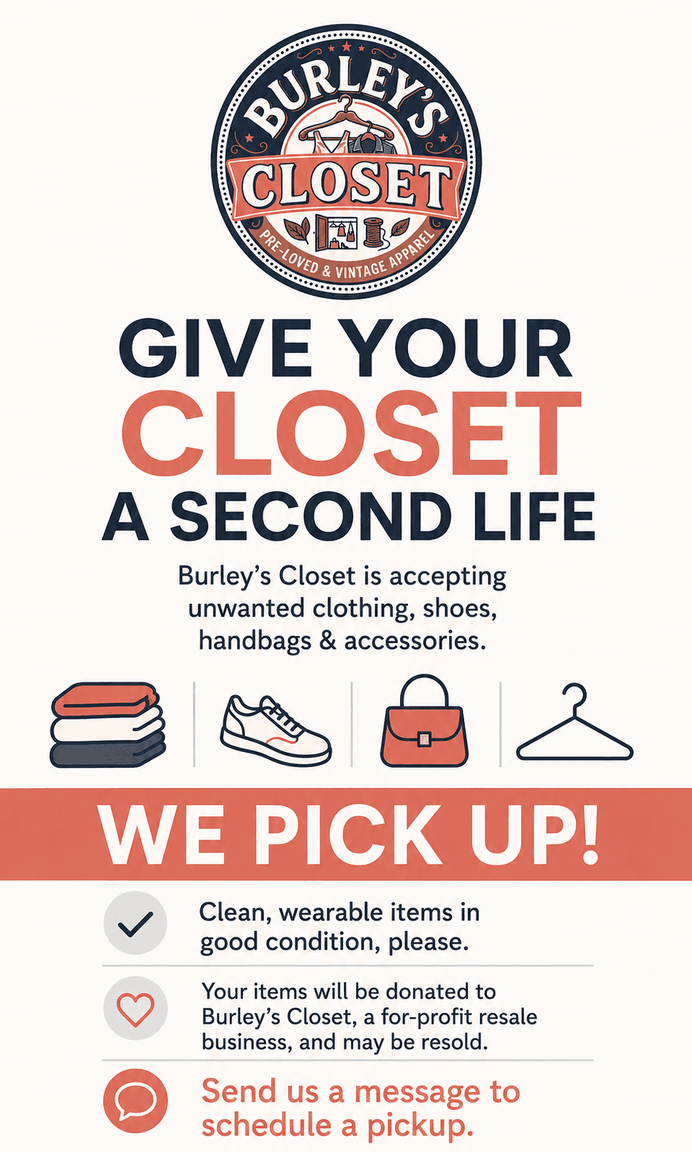 Burley's Closet pickup promo